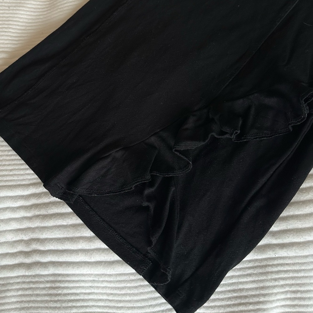 Free People Off Shoulder Black Ruffle Mini Dress - Picture 7 of 8